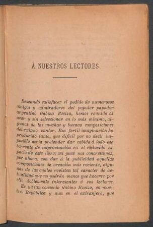 Á nuestros lectores