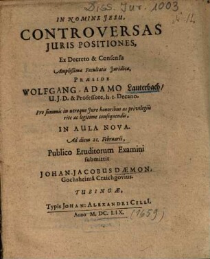 Controversas Juris Positiones