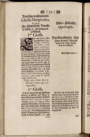 Nun folgen jetztgemelte Glossæ Marginales,[...]
