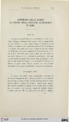 3.Ser.4.1879: Conferenze della società di cultori della cristiana archeologia in Roma, [4]