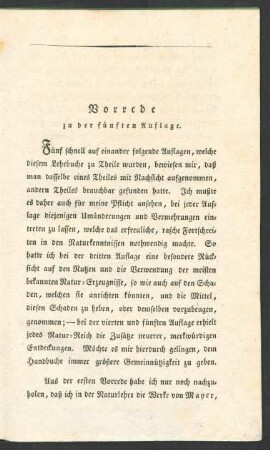 Vorrede zur fuenften Auflage.