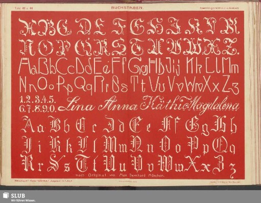 Tafel 43 u. 44, Buchstaben