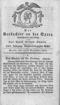 46. Stueck, 13. November 1826