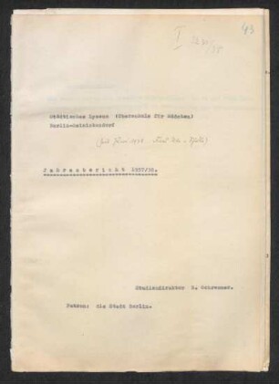 1937/38: Jahresbericht ... - 1937/38