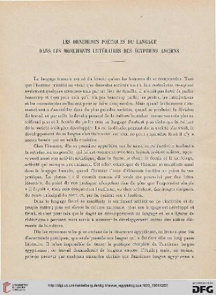 N.S. 2.1920/1924: Les ornaments poétiques du langage dans les monuments littéraires des égyptiens anciens