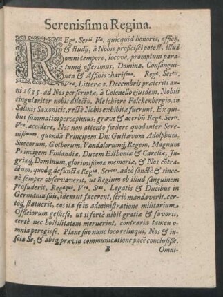 Serenissima Regina.
