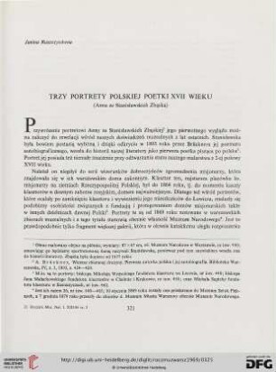 13: Trzy portrety polskiej poetki XVII wieku : (Anna ze Stanisławskich Zbąska)