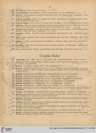 Graphik, Bücher, Waffen, Antike Gefäße, Varia (Nr. 900-1080)