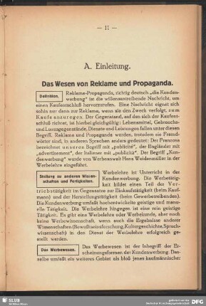 Das Wesen vonn Reklame und Propaganda