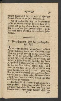 X. Betrachtungen über den vorhergehenden Fall