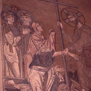 Athen. Dafní. Erlösung Adams und Evas. Mosaik 1080, südlicher Kreuzarm