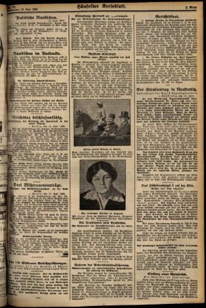 Zweite Ausgabe vom Donnerstag, den 13. Juni 1929.