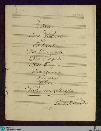 Die Bürgschaft. Excerpts - Don Mus.Ms. 954 : StrK WoO 5.05/2