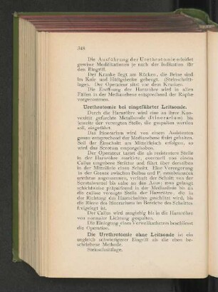 Urethrotomie bei eingeführter Leitsonde.