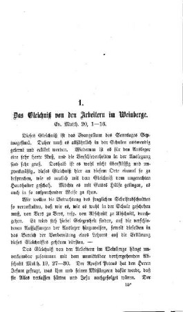 Das Gleichniß von den Arbeitern im Weinberge
