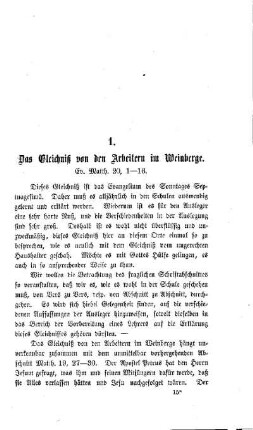 Das Gleichniß von den Arbeitern im Weinberge