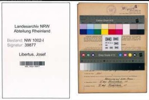 Entnazifizierung Josef Libertus, geb. 11.06.1890 (Arbeiter)
