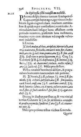 In Epilepsia filii cuiusdam nobilis.