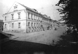 Roßwein. Gasthaus "Goldner Löwe", Bahnhofstraße 34. Straßenansicht
