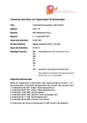 "Frauenalltag im Nationalsozialismus", Erzählcafé zu gleichnamiger Reihe, 1/6 Kopie