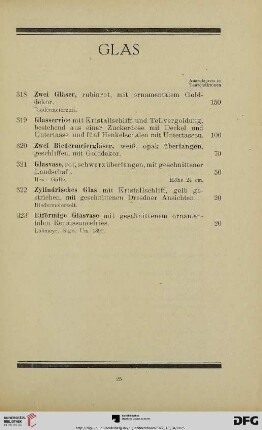 Glas (Nr. 318-323)