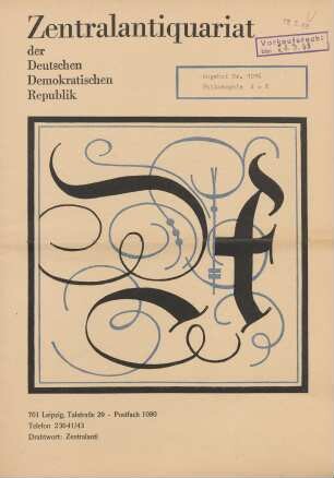 Nr. 1016: Philosophie A-K