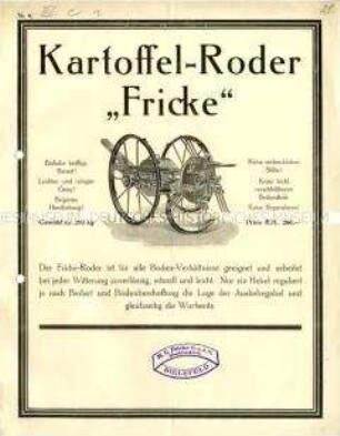Kartoffel-Roder "Fricke"