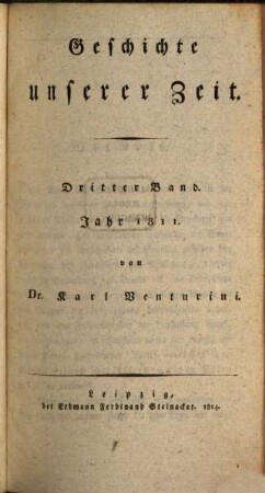 Chronik des neunzehnten Jahrhunderts. 8. 1811 (1814)