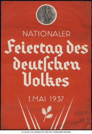 Originaltitel: Nationaler Feiertag des deutschen Volkes 1. Mai 1937