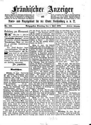 Fränkischer Anzeiger : Tagblatt d. Stadt Rothenburg u. Umgebung. 7. 1873, 7 - 12
