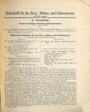 Zeitschrift für das Berg-, Hütten- und Salinenwesen im Deutschen Reich. 32. 1884