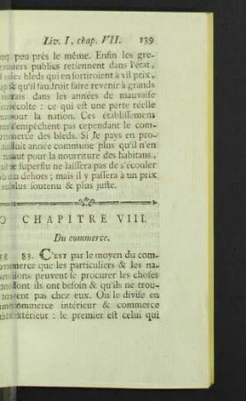 Chapitre VIII. Du commerce.