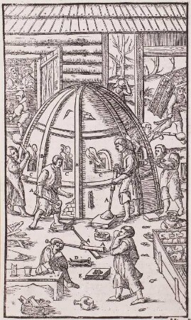 Glasofen, Agricola 1556