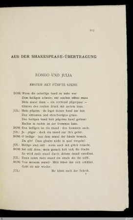 Aus der Shakespeare-Übertragung / Friedrich Gundolf