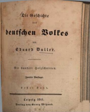Die Geschichte des deutschen Volkes, 1