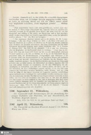 840. 1702, April 22. Wittenberg