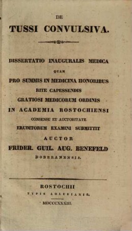 De tussi convulsiva : Diss. inaug. med.