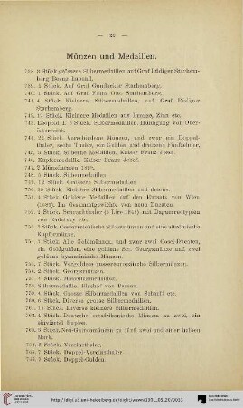 Münzen und Medaillen (Nr. 738-840)