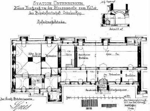 Osterburken: Empfangsgebäude Aufnahmegebäude Teil-Grundriß Kellergeschoß