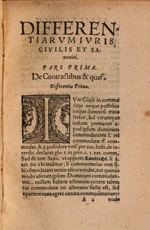 Differentiae Aliqvot Ivris Civilis Et Saxonici : in quatuor partes diuisae