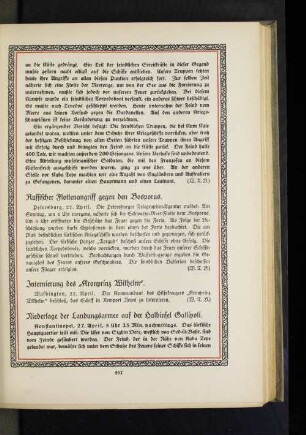 Niederlage der Landungsarmee auf der Halbinsel Gallipoli.