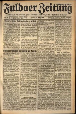 Erste Ausgabe vom Freitag, den 16. März 1928.