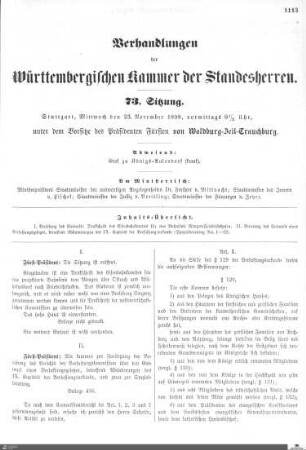 73. Sitzung, Stuttgart, 23.11.1898