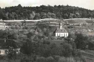 Dresden-Pillnitz. Weinbergkirche (1723-1727, M. D. Pöppelmann). Ansicht von Süden