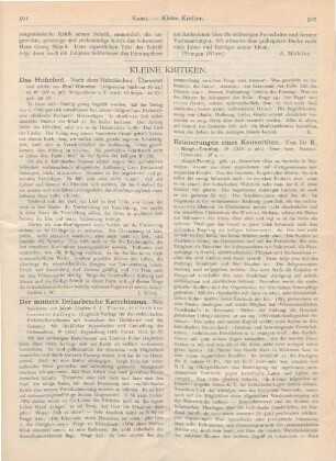 501-508 Kleine Kritiken