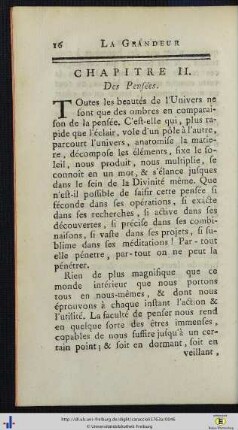 Chap. II. Des Pensées.