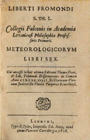 Meteorologica : libri sex