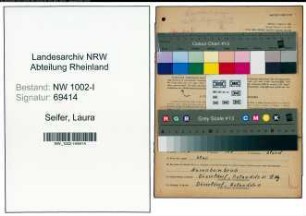 Entnazifizierung Laura Seifer , geb. 02.06.1906 ()