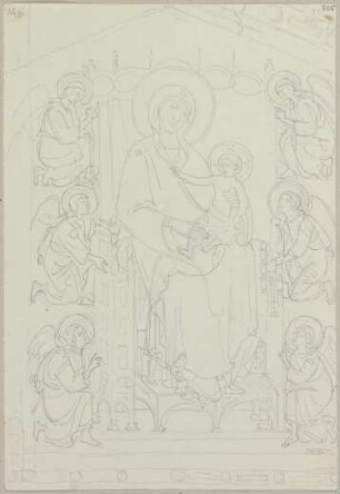 Tafel des Cimabue in einer Kapelle von Santa Maria Novella zu Florenz