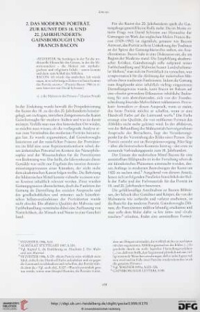 2. Das moderne Porträt. Zur Kunst des 18. und 20. Jahrhunderts: Gainsborough und Francis Bacon
